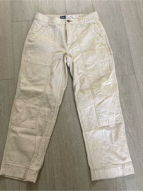 Women’s Old Navy Cream Cargo/Carpenter Pants